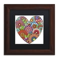 thumbnail image 2 of Trademark Fine Art "Floral Heart" Canvas Art by Hello Angel, Black Matte, Wood Frame, 2 of 4