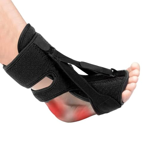 Plantar Fasciitis Night Splint - Upgrade 3 Adjustable Planter Facetious Relief Brace,Night Splint for Plantar Fasciitis Women & Men,Eases Plantar Fasciitis,Foot Drop & Achilles Tendonitis (2PC,Black)