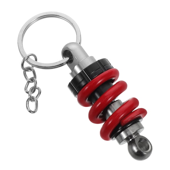 OFFIGAM Motorcycle Key Chain with Shock Absorber Pendant, Multi-Color Keyring for Everyday Use and