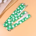 thumbnail image 2 of EeaseMX 2 tirantes elásticos de trébol de cuatro hojas de 2,5 cm de ancho con 3 clips para hombres y mujeres (trébol de cuatro hojas verde), 2 of 7