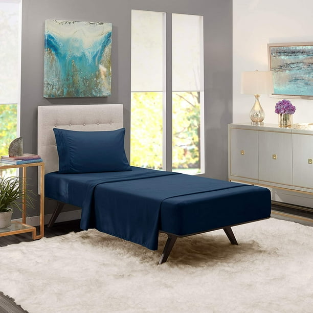 Navy blue hotsell twin bed set