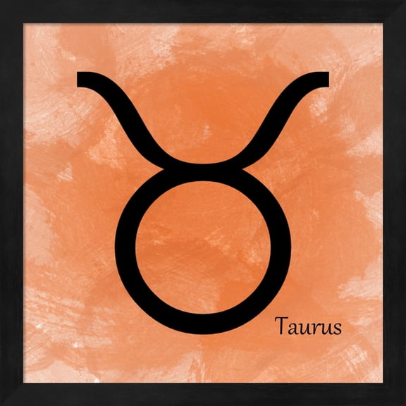Taurus - Orange by Veruca Salt, Framed Wall Art, 13.25W x 13.25H