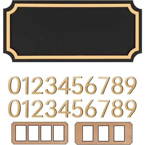 Modern House Address Number Sign, Two Sets of Numbers, Personalized Home Address Plaques