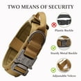 thumbnail image 4 of Dog Collar, Adjustable Military Training Nylon Dog Collar with Control Handle and Heavy Quick-Release Metal Buckle for Small Medium Large Dogs, Black L, 4 of 7