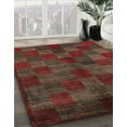 thumbnail image 2 of Ahgly Company Indoor Rectangle Abstract Coffee Brown Checkered Area Rugs, 8' x 10', 2 of 6