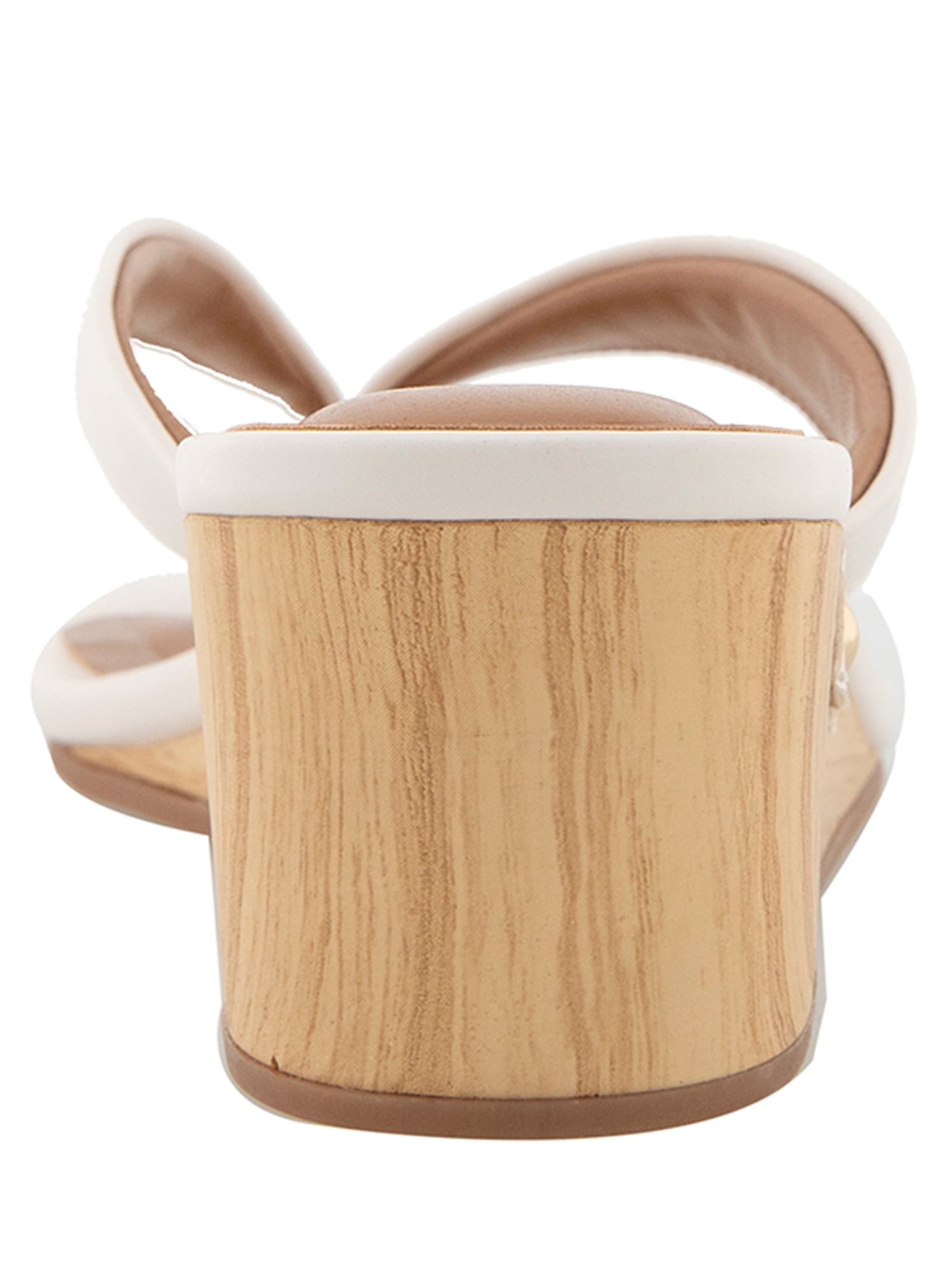 Kensie Women's Nolita Thong Faux Wood Wedge