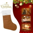 thumbnail image 4 of Dark Brown Christmas Stockings, Christmas Presonalized Large Stocking Sock, Set of 2 Xmas Party Winter Decor Candy Bag Family Holiday Gift, 17.7 Inch, 4 of 7