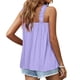 thumbnail image 4 of Gibobby Chaleco de tirantes de color sólido para mujer Top sin mangas suelto con cuello cuadrado Lindo verano(Morado,CH), 4 of 5