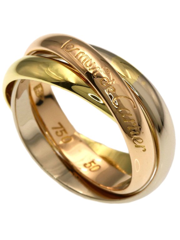 Pre-Owned Cartier Trinity Ring - 18K Yellow Gold/18K Pink White Gold Women's CARTIER