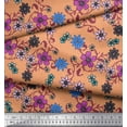 thumbnail image 2 of Soimoi Rayon Fabric Leaves & Floral Artistic Print Fabric by Yard 42 Inch Wide, 2 of 3