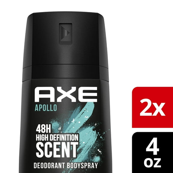 AXE Apollo Sage & Cedarwood Deodorant Body Spray, 4 Oz Twin Pack