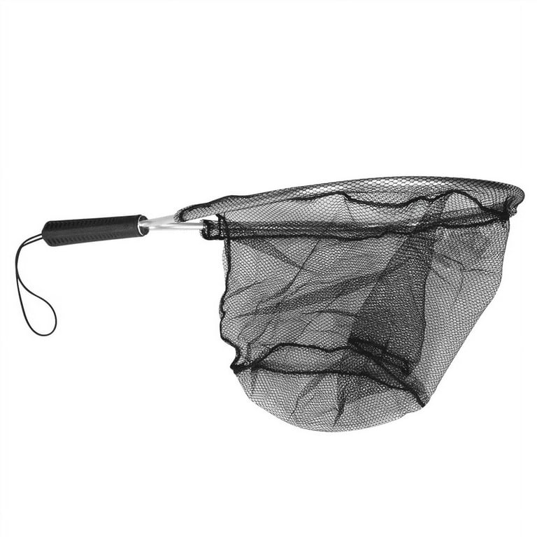 Aluminium Landing Nets Fly Fishing Fish Saver Nylon Knotless Mesh Trout  Hand Net 