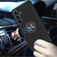thumbnail image 3 of For Samsung Galaxy S24 FE /Fan Edition Hybrid 360 Degree Rotatable Metal Invisible Ring Stand Holder Fit Magnetic Car Mount Shockproof Cover ,Xpm Phone Case [ Black ], 3 of 7