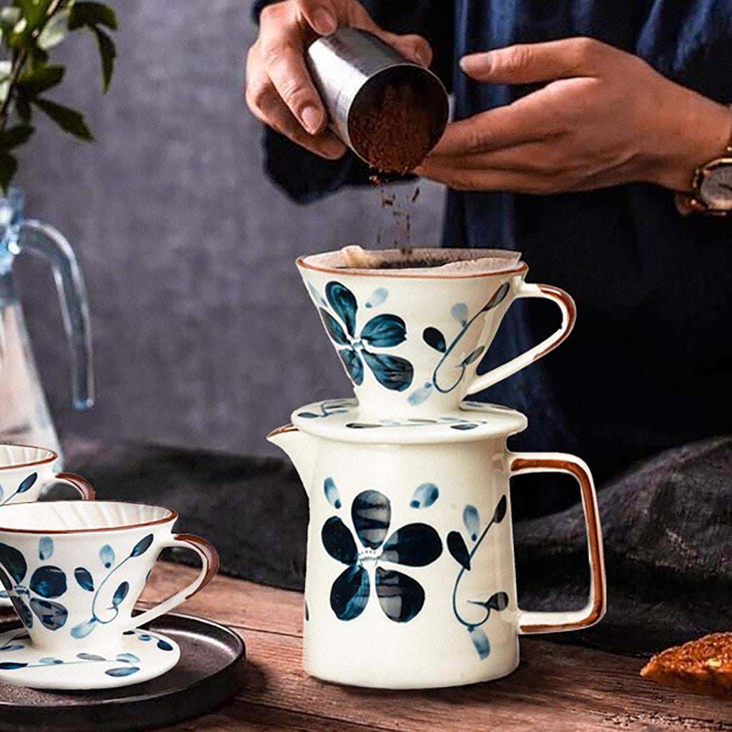 SDFGTstore Hand Dripping Coffee Maker Cone Brewer Ceramic Materials Even Extraction Easy Cleaning Design Coffee Filter
