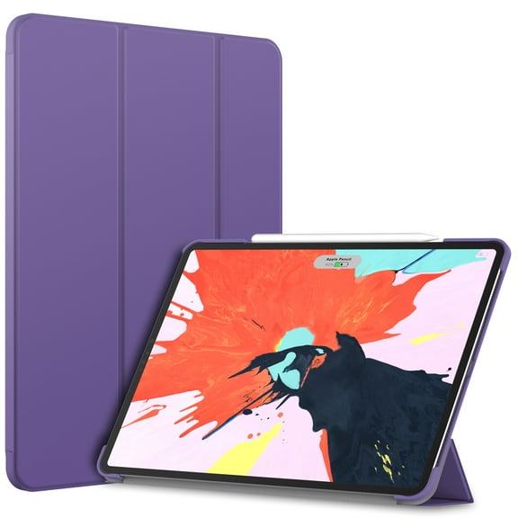 Case for iPad Pro 12.9-Inch 2018 Model (NOT for 2020 Model), Compatible with Pencil, Cover Auto Wake/Sleep, Purple