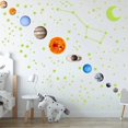 thumbnail image 4 of Pegatinas de pared de estrellas que brillan en la oscuridad para el techo, 525 unidades, autoadhesivas y extraíbles con planetas, estrellas y luna para niñas y niños., 4 of 5