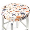 thumbnail image 3 of KLL South American Animals Round Bar Chair Cushion Cover 14 inch ,Bar Stool Protector with Elastic, Soft Washable, 3 of 6