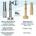 thumbnail image 3 of Morvat Nickel Plated Brass Metal Twist Garden Hose Nozzle, 3 of 8