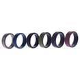 thumbnail image 1 of Juego de anillos de boda de silicona de 2 capas biselados de 8 mm - Azul de ROQ para hombres - Anillo de 6 x 12 mm, 1 of 1
