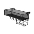 thumbnail image 2 of Tnarru Bedside Hanging Wire Basket Hanging Flower Pots Rack Multifunctional Decorative Railing Shelf for Office Garden Patio Balcony black, 2 of 8