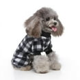 thumbnail image 3 of Plaid Pet Pajamas Dog Onesies Plaid Dog Sweaters Pet Soft Winter Clothes Puppy Warm Pajamas for Small Medium Dogs Pets, 3 of 18