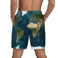 thumbnail image 2 of Lsque Mens Swim Trunks World Map Pattern - Bathing Suit Compression Liner - Beach Swim Shorts Swimwear - (S-3XL) - Stretch Quick Dry -XX-Large, 2 of 9