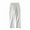 White, variant on AJTQTH Women Pants Stylish Solid Color Cotton Linen Breathable Soft Pants Wide-Leg Hamrem Ruffles Elastic Waist Pants with Pockets White L