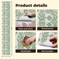 thumbnail image 5 of Sage Green Peel and Stick Wallpaper Vintage Green Floral Ornate Diamond Shapes Wall Mural 17.7in x 9.8ft Self Adhesive Removable Wall Paper Renter Friendly Wallpaper for Girls Bedroom, 5 of 8