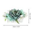 thumbnail image 2 of Unique Bargains 1 Pc Women's Simulated Flowers Hair Clip Comb for Parties Blue Polyester Fabric Iron, 2 of 4