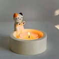 thumbnail image 4 of Mesa portavelas de resina con dibujos de Gatos Hugtrwg, 4 of 9