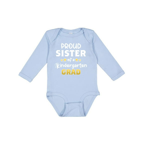 Inktastic Proud Sister of a Kindergarten Grad Girls Long Sleeve Baby Bodysuit
