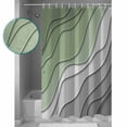 thumbnail image 4 of Sage Green Grey Ombre Waterproof Fabric Shower Curtain, Modern Abstract Art Aesthetics Shower Curtain for Bathroom Curtains Bathtubs Hotel Washable Shower Curtains with 12 Hooks Extra Long 72x84, 4 of 6
