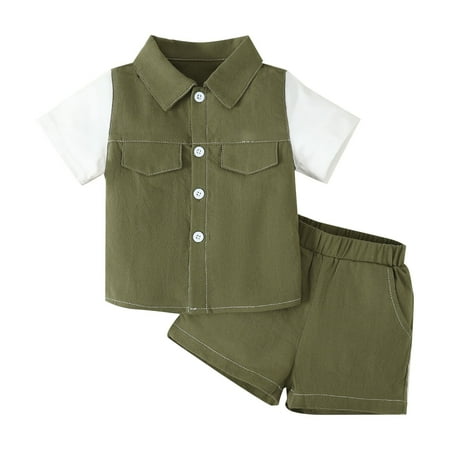 

Baby Boy Clothes Set Short Sleeve Bow Tie Design For Daily Going Play Birthday Party 3 Months To 18 Months Clothing Set