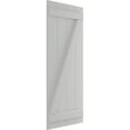 thumbnail image 2 of Ekena Millwork 21 1/2"W x 56"H True Fit PVC Four Board Joined Board-n-Batten Shutters w/Z-Bar, Hailstorm Gray (Per Pair - Hardware Not Included), 2 of 8