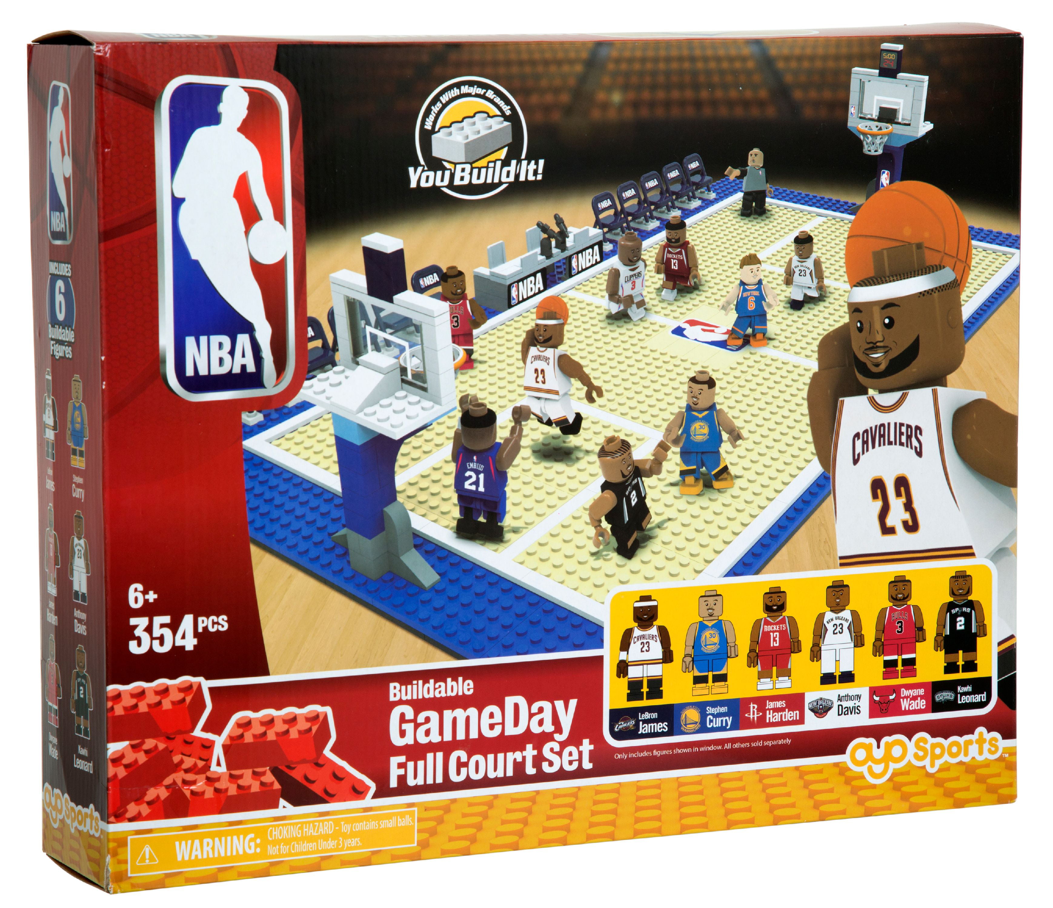 NBA Elite Edition Full Court Construction Set - Includes Mini-Figure Players