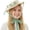 Green, variant on Kukuzhu Girls Women Victorian Tea Party Sun Hat, Lolita Lace Ribbons Straw Flat Hat Wide Brim Flower Bonnet Cap