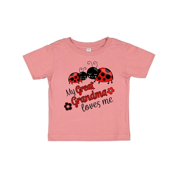 Inktastic My Great Grandma Loves Me with Cute Ladybugs Boys or Girls Baby T-Shirt