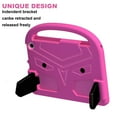 thumbnail image 5 of Portable Heavy Duty Kids Case for Amazon Fire Max 11 13th Generation 2023, EVA Shockproof Armor Military Grade Lens Protection Case with Kids Friendly Handle Foldable Stand Bracket Case, Pink, 5 of 10