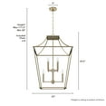 thumbnail image 5 of Hunter - Laurel Ridge 8-light Alturas Gold, Large Pendant Light, Dimmable, Formal Style, Lantern Shaped, for Bedrooms, Dining, Living Rooms - 19873, 5 of 6