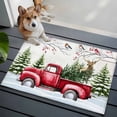 thumbnail image 3 of Christmas Entryway Rug 2'x3'&nbsp; Non Slip Front Door Mats, Red Truck Birds Xmas Tree Snowflake Winter Entrance Rugs Indoor Outdoor Carpet, Washable Floor Mats Small Area Rug for Bedroom Kitchen, 3 of 8