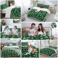 thumbnail image 6 of Green Bedding 3 Piece Duvet Cover Set Queen Size, St. Patrick's Day Shamrock Spring Checkered Soft Microfiber Comforter Cover with Zipper Closure & Pillowcases, Wrinkle & FadeResistant Quilt Cover, 6 of 9