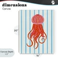 thumbnail image 4 of Stupell Industries Bohemian Bright Aquatic Jellyfish on Stripes Canvas Art, 16 x 20, by Indira Prieto | IndySign, 4 of 8