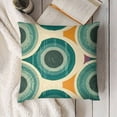 thumbnail image 3 of YINGXI  Green Abstract Throw Pillow Covers Geometric Pillow Cases Coastal Style Decorative Cushion Cases for Sofa Couch Living Room 22x22in, 3 of 5