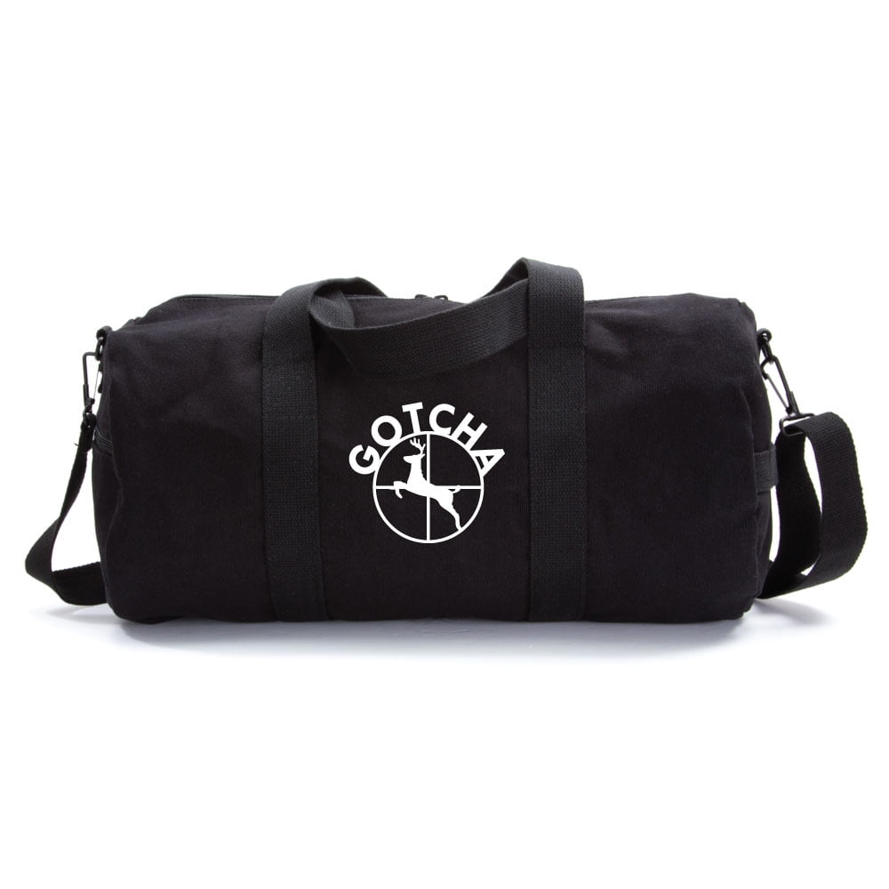 Medium Bow Hunter with Arrow Heavyweight Canvas Duffel Bag in Olive