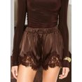 thumbnail image 6 of LMLYSoH Women's Mini Shorts Lace Patchwork Drawstring Elastic Waist Casual Summer Lounge Shorts, 6 of 9