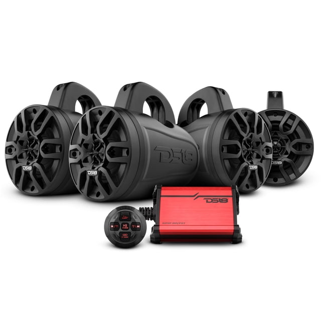 Altavoces Marine Tower DS18 MP4TP.4A 4 600 W con amplificador
