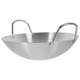 thumbnail image 2 of Stainless Steel Wok Round Bottom Wok Large Fry Pan Large Capacity Pan, 2 of 8