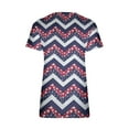 thumbnail image 5 of Wycnly Womens Summer Tops Short Sleeve V-Neck Star Striped Print T Shirts Loose Fit Breathable Fashion 4th July Independence Day Pullover Blouses Dark Blue s, 5 of 5