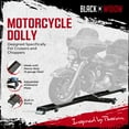 thumbnail image 2 of Black Widow Heavy Duty Motorcycle Dolly, Chopper & Cruiser Garage Storage Ramp, Black, 2 of 12