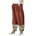 thumbnail image 2 of VEKDONE Womens Linen Long Pants Orange XXL, 2 of 3